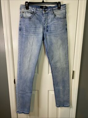 CLSC Light Wash Men’s Jeans - Light Blue Stretch Denim Size 31 Button Fly.